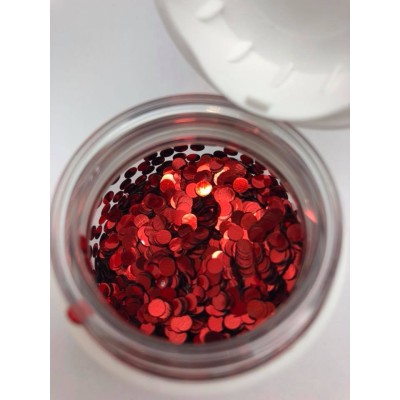 Glitter Mini Discs Red 25g